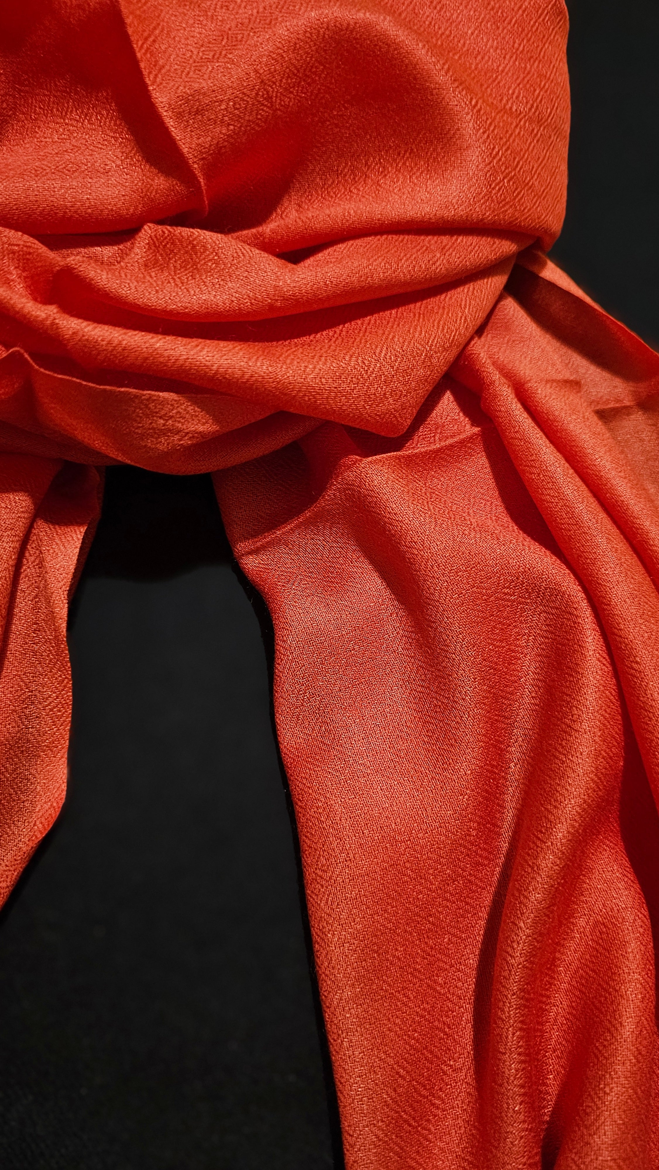 Deep Red Hand-Loomed Pashmina