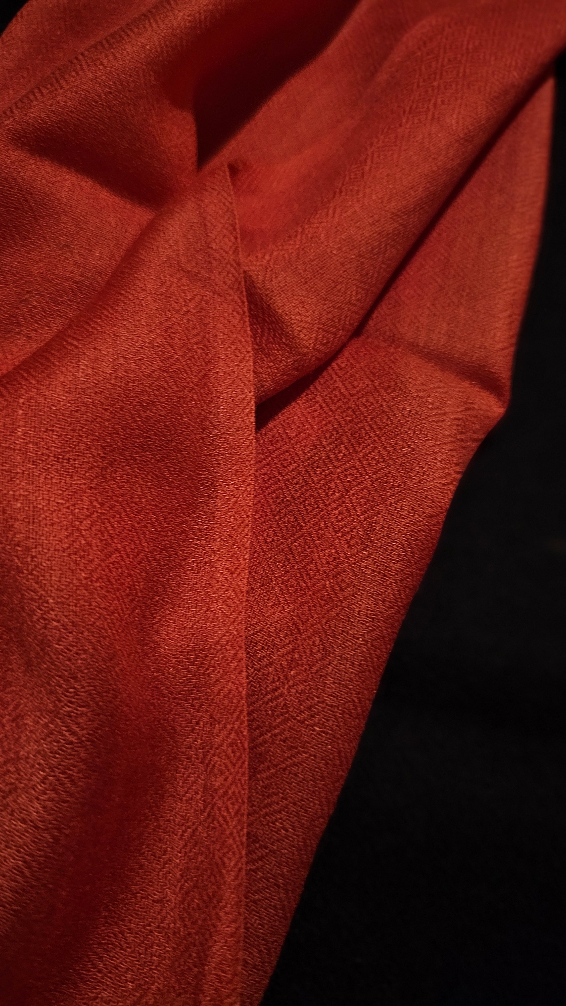 Deep Red Hand-Loomed Pashmina