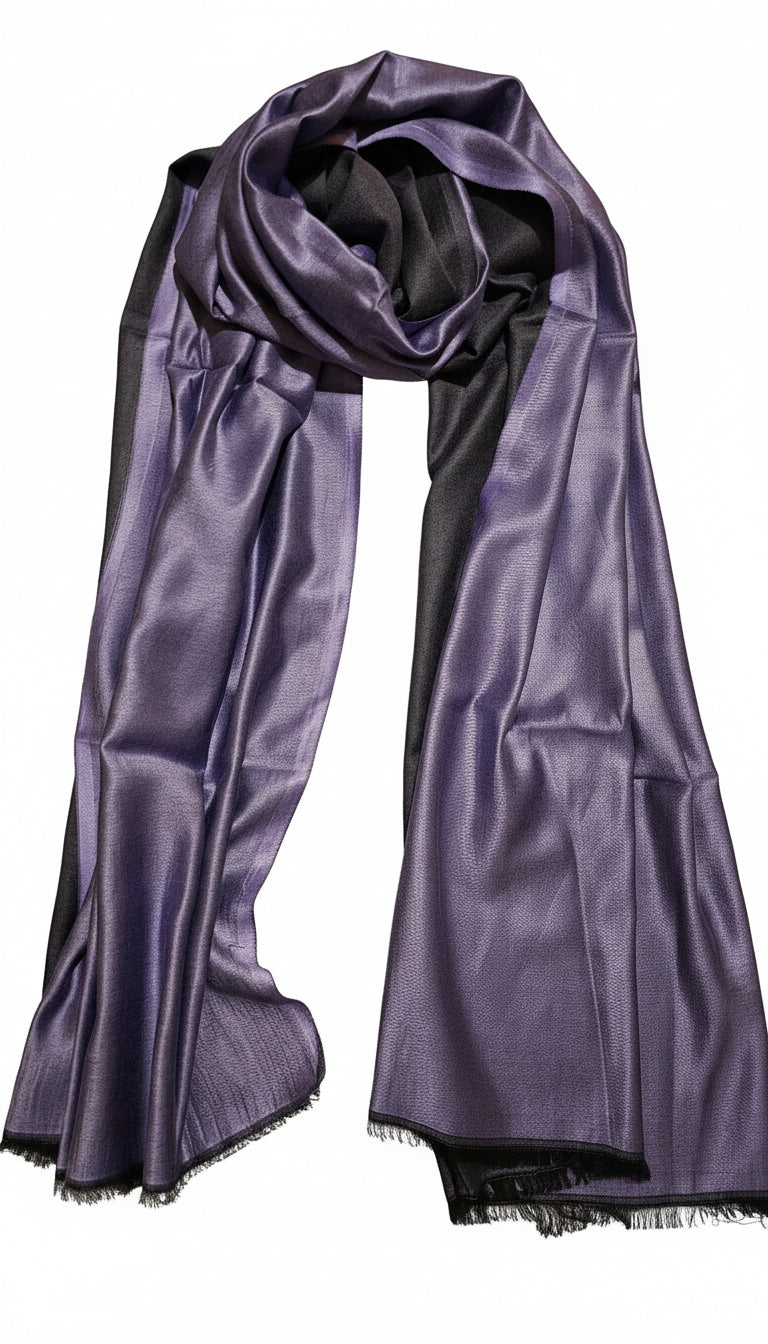 Purple & Black Two-Tone Pashmina