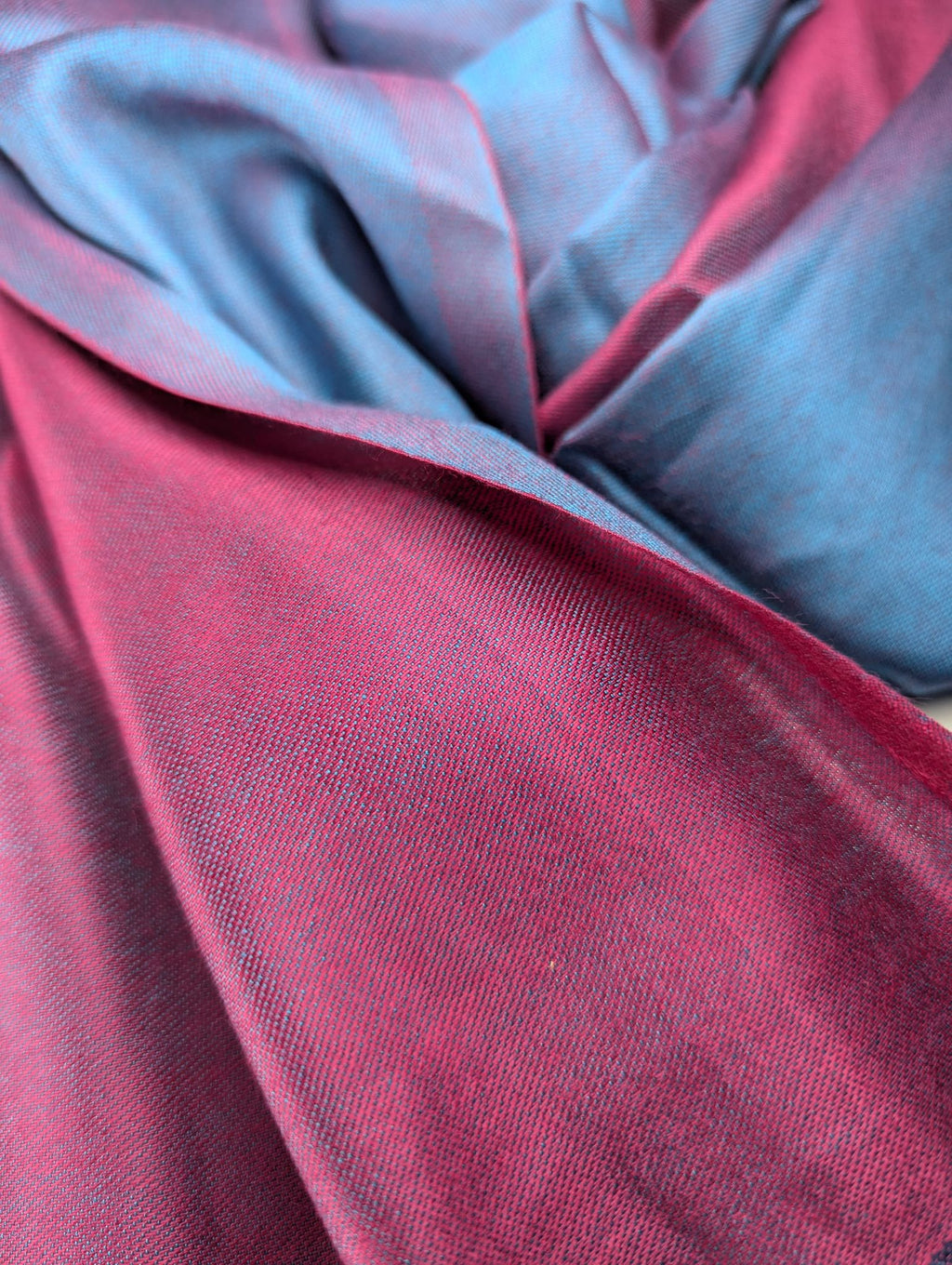 Azure & Fuchsia Two-Tone Pashmina